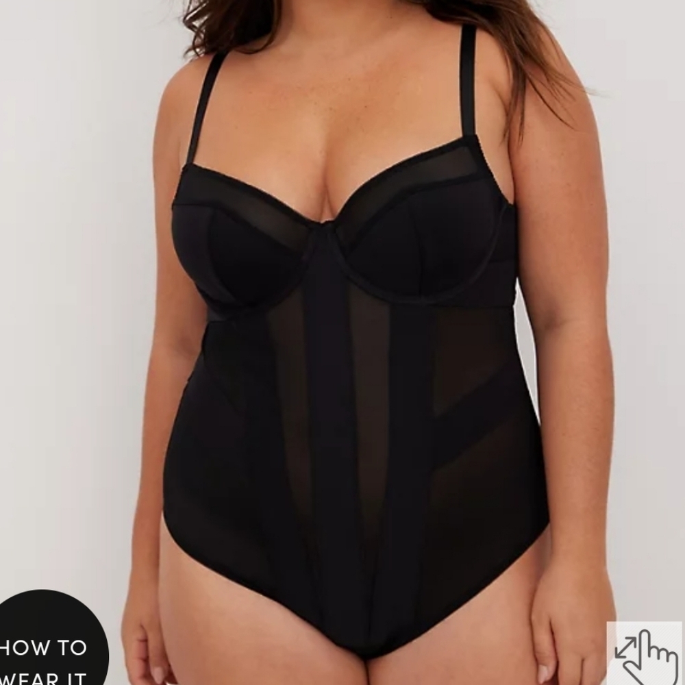 🆕️🖤 4X BLACK MESH STRAPPY BODYSUIT🖤
